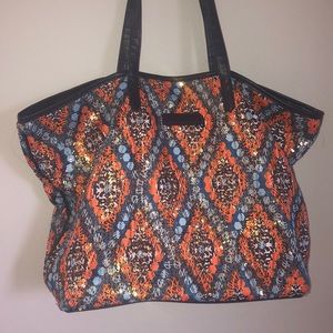 Vera Bradley Sequin Tote in Marrakesh Print